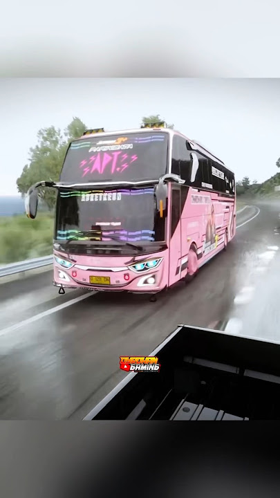 Bus APT mengalami rem blong berujung melayang-layang di udara 🫣 #bus #basuri #shortvideos