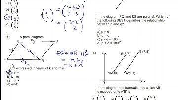 CSEC vectors multiple choice past paper questions part 1