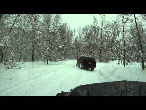snow wheeling 2.25.2012 pt3 brownie back out of deep snow