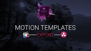 TUTORIAL | Exporting Premier 2018  Templated Also for Final Cut, iMovie with transparent BG