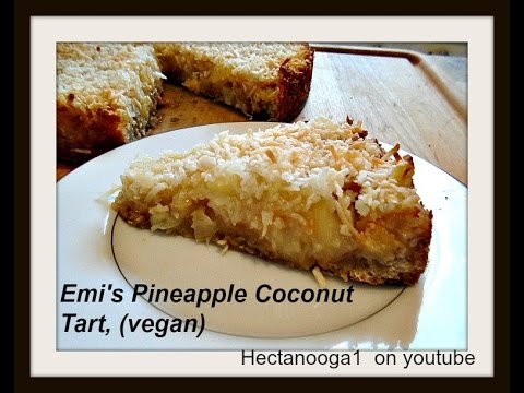 PINEAPPLE COCONUT TART, squares, bars, recipe, vegan, (diy brown sugar)