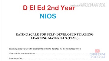 Rating Scale for WBA 512 l Workshop Based Activity for NIOS DElEd l SMDN Tutorial