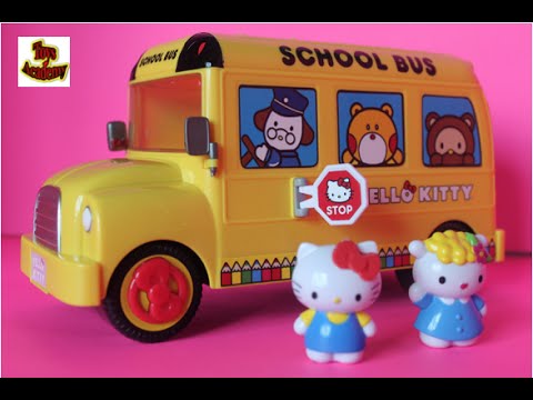  Hello  Kitty  School Bus  Playset Toys Academy YouTube