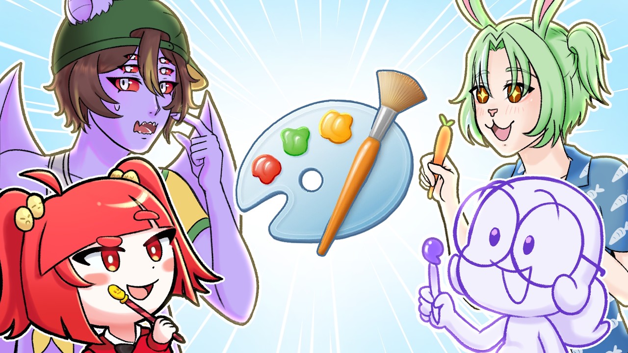 Chamei meus AMIGOS ARTISTAS pra desenhar no PAINT.........!!!