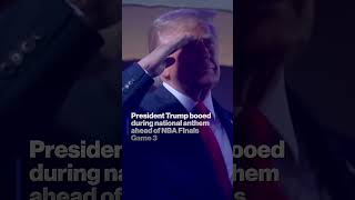 President Trump was booed during the national anthem when shown on the jumbotron #shorts