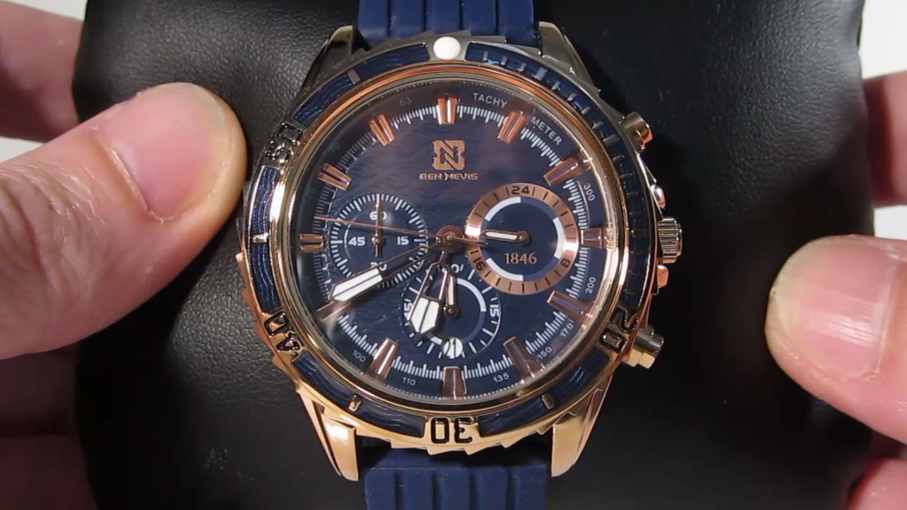 Ben Nevis BN6013G chronograph watch review Pt. 1