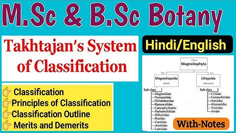 Takhtajan Classification of Angiosperms / BSc 2nd year Botany 1st Paper/ MSc 2nd Semester/Takhtajan