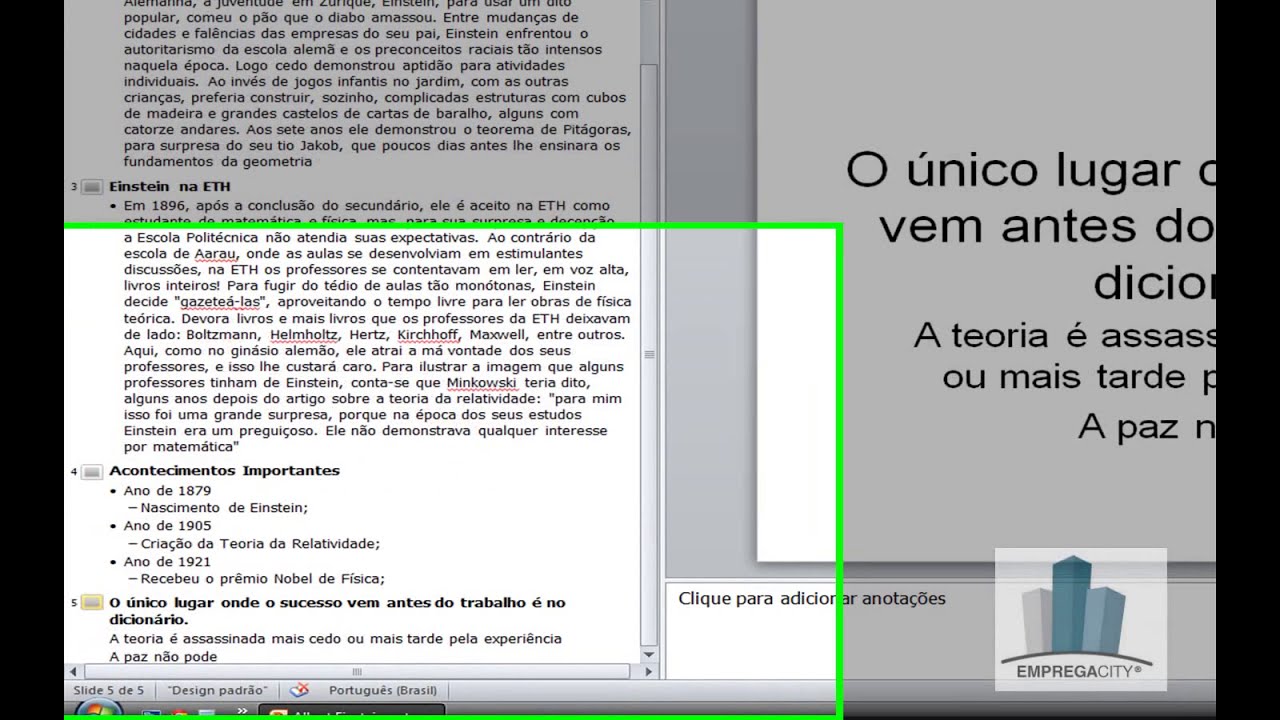 Como colocar topicos no power point