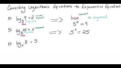 Converting Logarithmic Equations to Exponential Equations