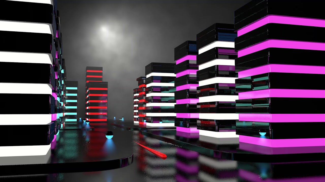 futuristic city 3d animation - YouTube