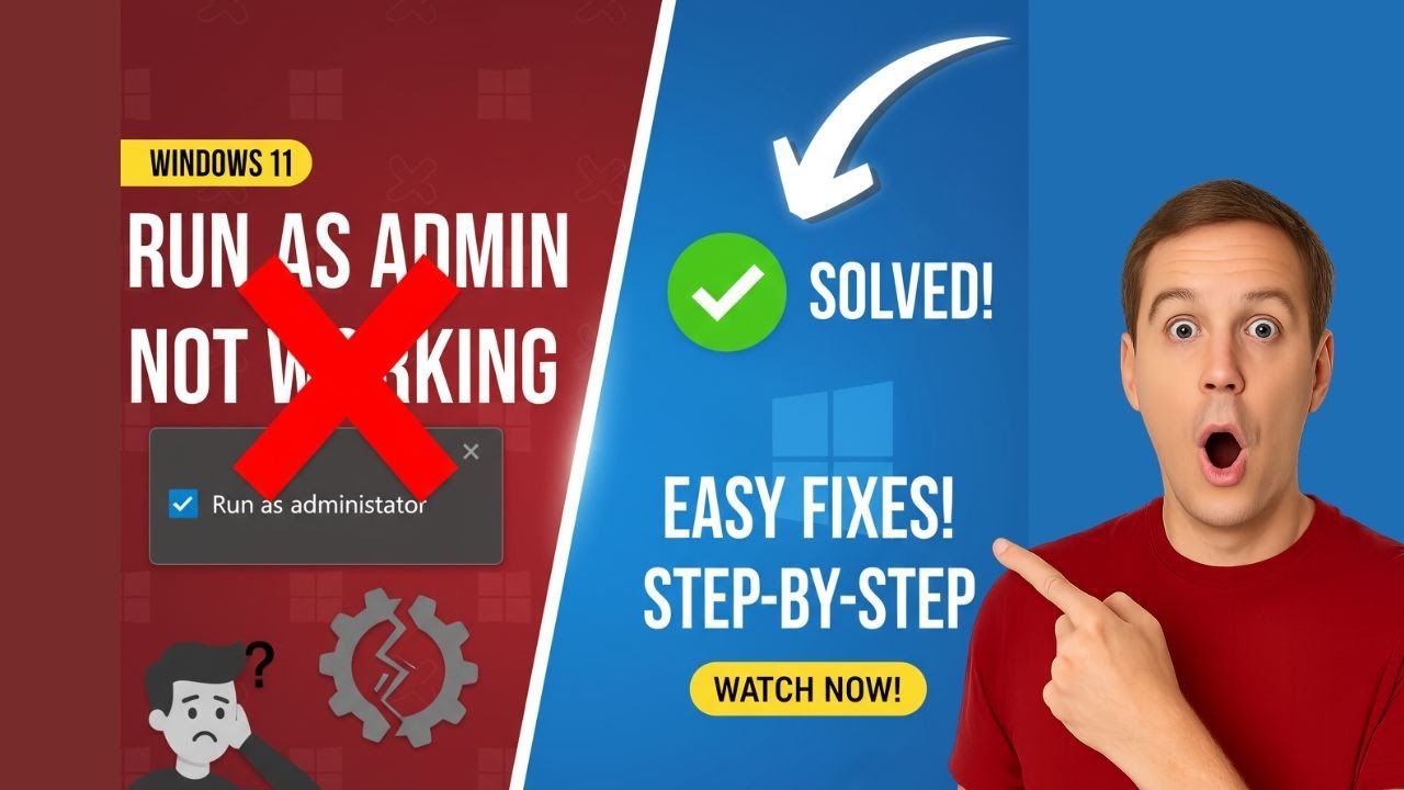 Run As Administrator Not Working in Windows 11? (Solved!) - YouTube