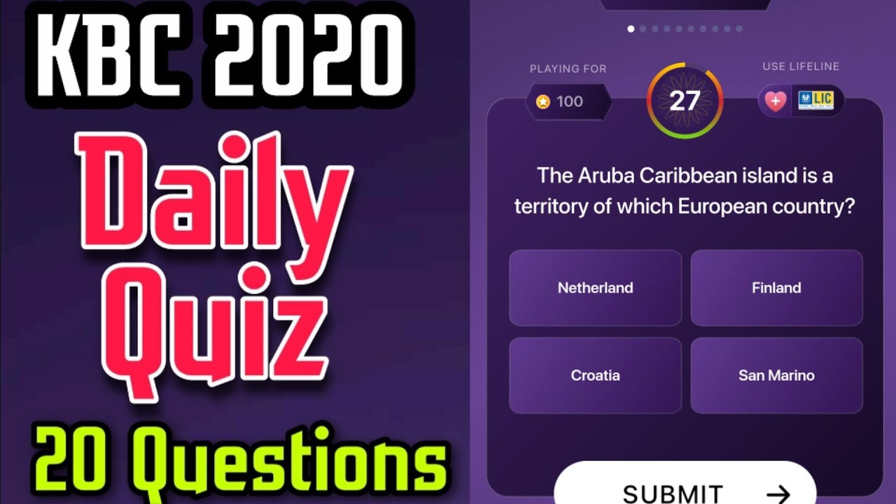 KBC Daily Quiz 29 September 2020 || Daily Quiz Today Question With Answer