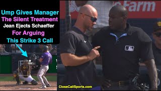 E160 - Umpire Gives Manager Silent Treatment As James Jean Ejects Warren Schaeffer After Strikeout