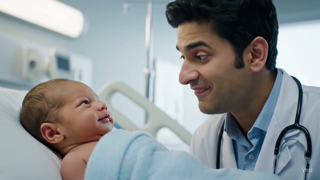 Newborn Baby funny response laughing 