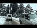 Gulmarg,Kashmir road trip . Snowfall