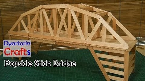 Making a popsicle stick bridge