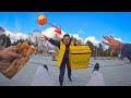 Angry delivery by crazy girl upgirl comedy parkour pov
