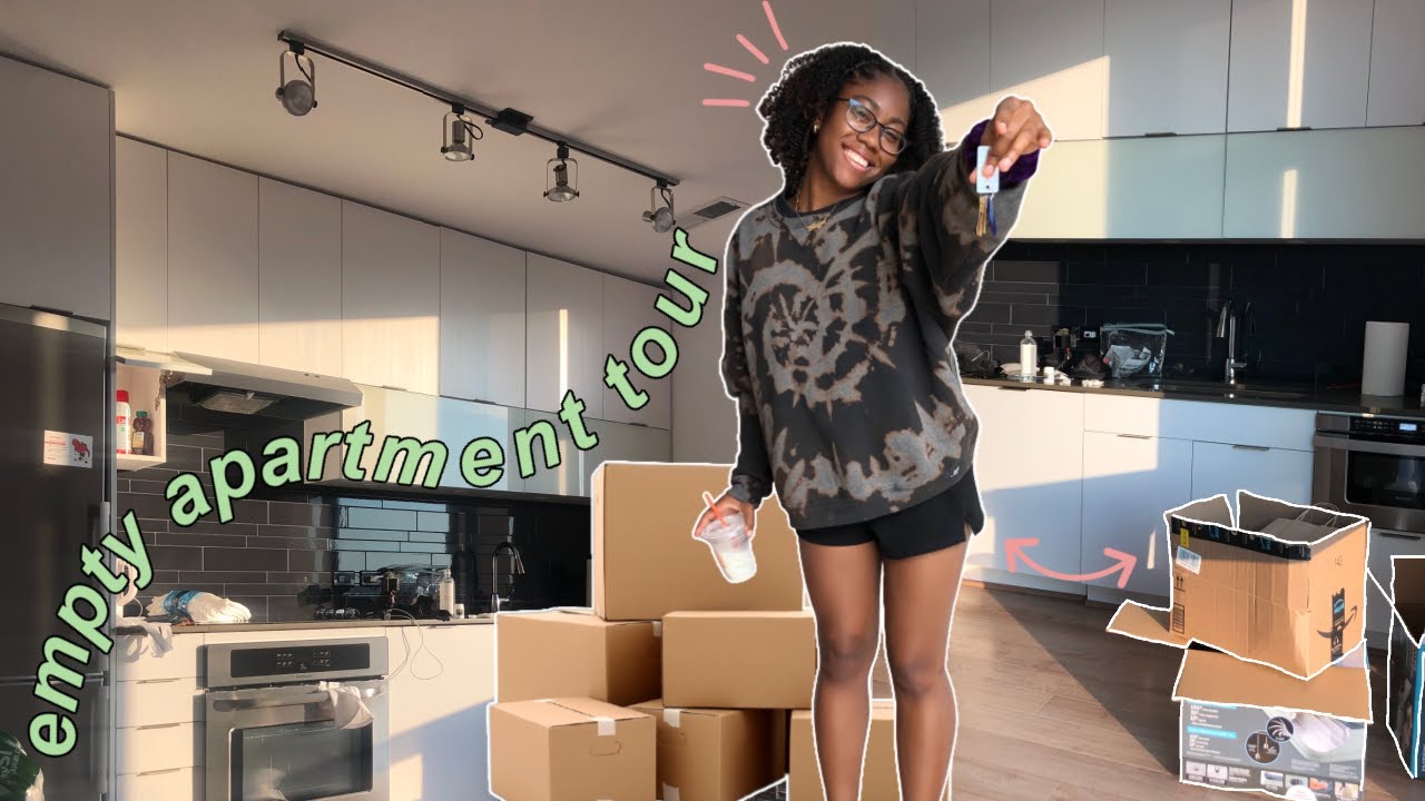 vlog | My empty apartment tour (I'm moving out at 18!) - YouTube