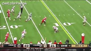 Cornell Powell 26 yard touchdown Clemson vs Ohio State