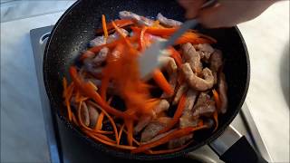 Жареное Мясо с Овощами и Сливами. Необыкновенно Вкусное Жареное Мясо. Жареное Мясо с Овощами и Сливами. Необыкновенно Вкусное Жареное Мясо.