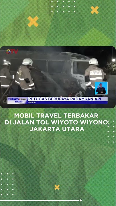 Mobil Travel Terbakar di Jalan Tol Wiyoto Wiyono, Jakarta Utara