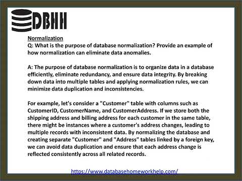 Database Homework Help