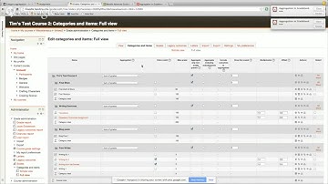 Gradebook Aggregation in Moodle