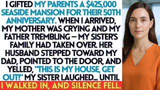 “I Gifted My Parents a $425,000 Seaside Mansion for Their 50th Anniversary  When I Arrived....