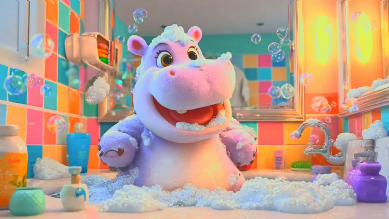 Hippo’s Happy Day! 🦛🎵 | Fun Kids Song | Learning Colors, Dance & Healthy Habits | Happy Hippo Tunes