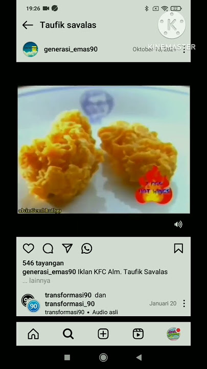 Iklan KFC Hot & Crispy - Alm. Taufik Savalas (1996) #kfc #taufiksavalas #hotcrispy