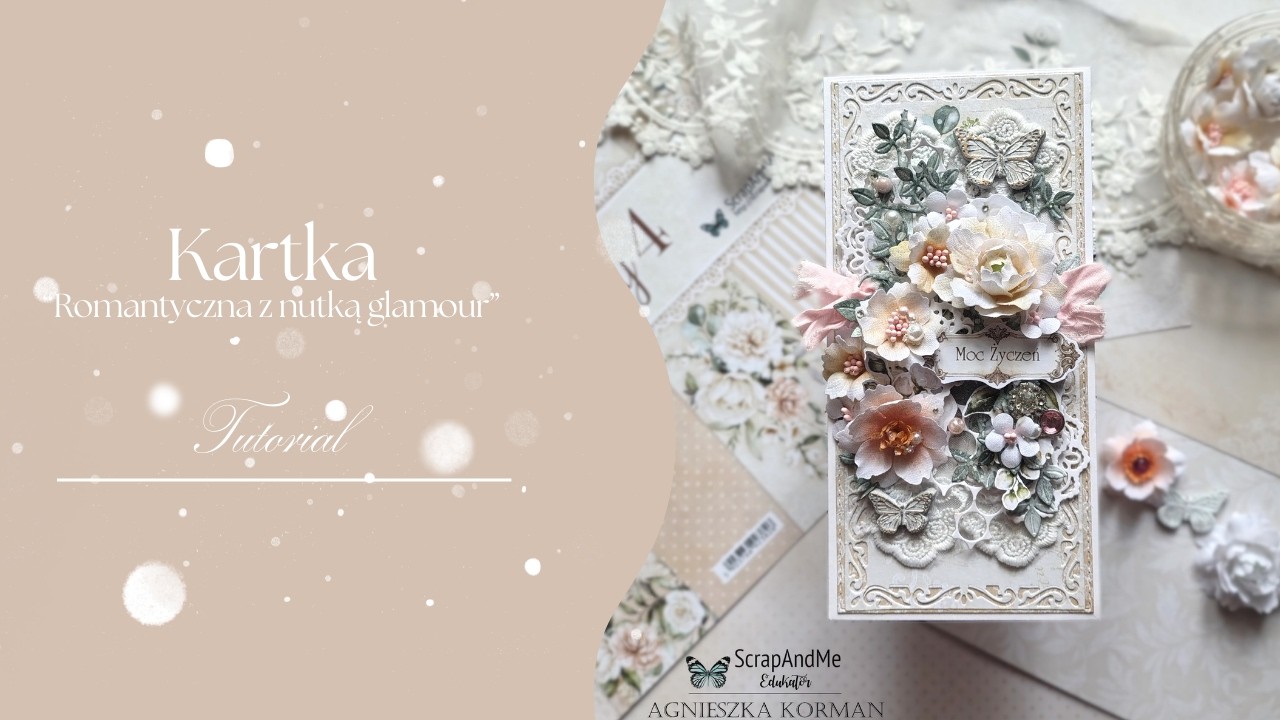 Romantyczna kartka, z nutką glamour.