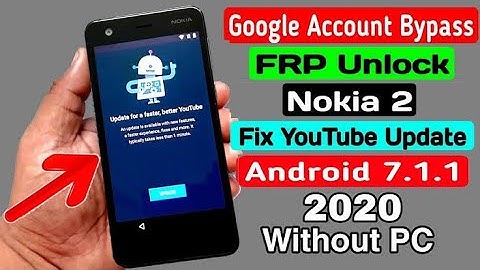 Nokia 2 ( TA 1029) Frp bypass 2022 YouTube update fixed