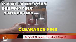 Clearance find:  Defiant 200 Lumens Headlamp 3 Pack  for  $ 2.50