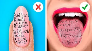 COOL WAYS TO SNEAK MAKEUP AND FOOD|| Back To School Tips And Tricks - DIY Supplies By 123GO! GOLD
