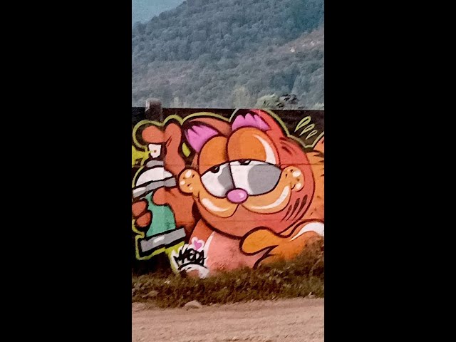 Mundo Roms - ArteCalleMR - Mural de Garfield