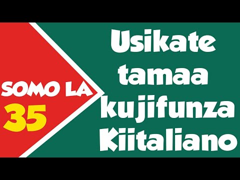 Video: Saladi Ya Kiitaliano 