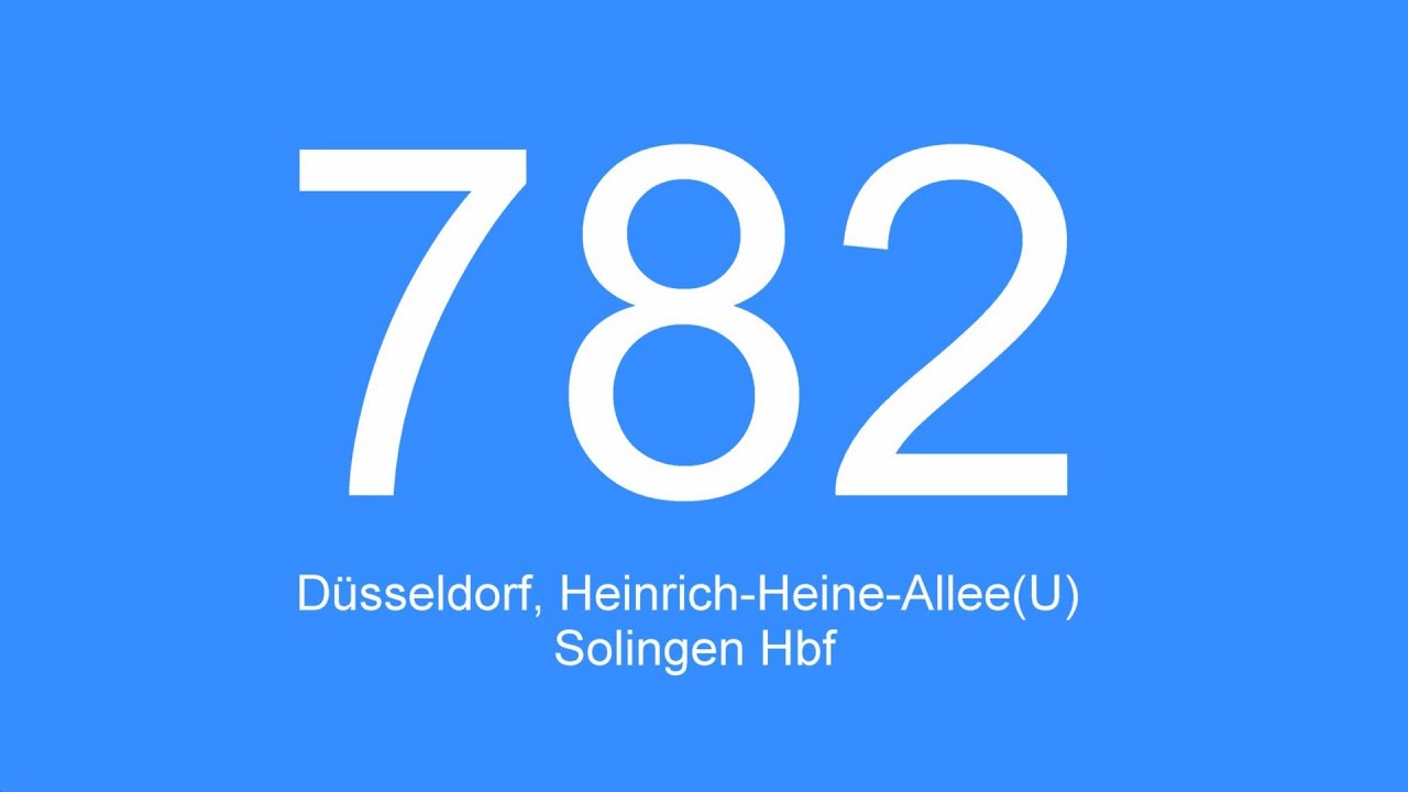 [Видео] Автобус № 782 | Дюссельдорф, Генрих-Хайне-Аллее - главный вокзал Золингена | 2021