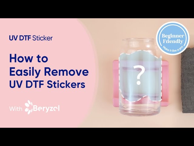 How to Apply a UV Permanent Adhesive DTF - UV DTF Decal - Waterproof  Tumbler Sticker 