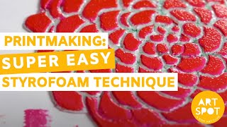 Printmaking: Super Easy Styrofoam Technique!