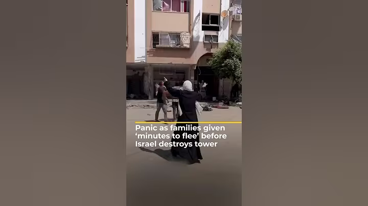 Panic as families given ‘minutes to flee’ before Israel destroys tower | AJ #shorts