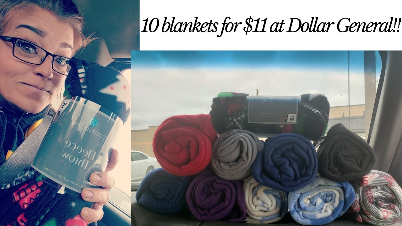 5 Blankets For Only 112 At Dollar General Youtube