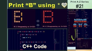 Print ❤️ in B shape using C++ ! How to print B using 😂 in C++ ! C++ code for print name in 😊 pattern