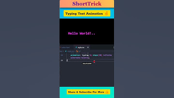 How to Create Typing Text Animation in HTML & CSS | #TypingTextAnimation #HTMLCSS #WebDevelopment