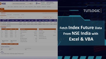 Fetch Live Index Future Data in Excel with VBA from NSE | Step by Step | TUTLOGIC #nseindia #index