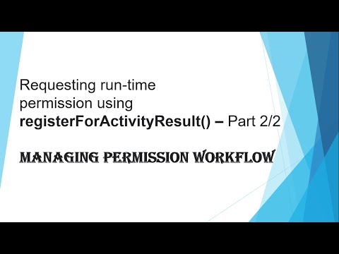 Requesting run time permission using registerForActivityResult Part 2/2 - Android