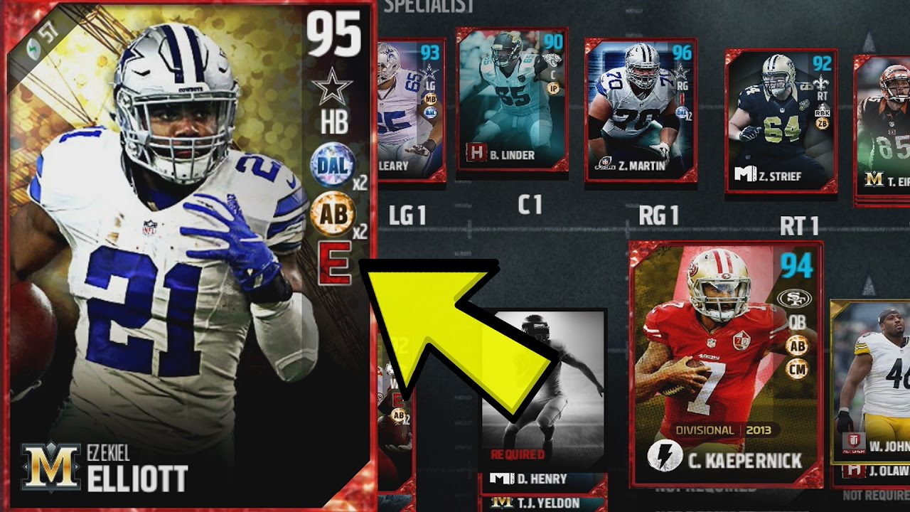 Team Of The Year MILESTONE EXCLUSIVE ENERGIZER EZEKIEL ELLIOTT Gameplay| Madden 17 Ultimate Team