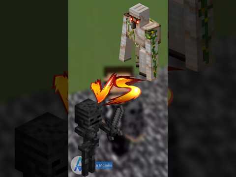 5 IRON GOLEM VS 15 WITHER SKELETON ??!!!! #shorts
