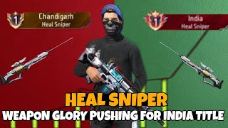 Pushing weapon glory in heal sniper for India title | br rank push in squad with tips and tricks