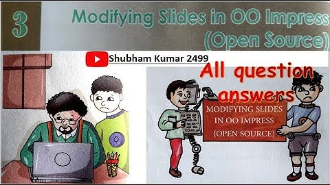 Modifying slides in OO impress || Dav class 6 computer chapter 3 question answers || Full notes ||