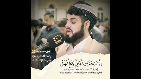 القارئ رعد الكردي ما تيسر من سورة الاحقاف